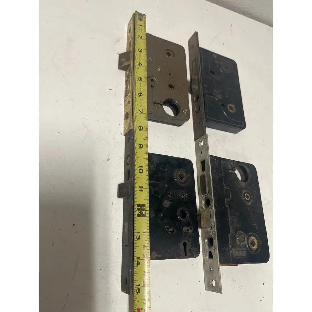 Antique Vintage Mortise Locks, Yale, Sargent, Barrows, no keys - Lot of  4